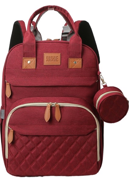 Basit Çok Fonksiyonlu Mumya Çanta Taşınabilir Katlanabilir Beşik Çanta Çok Amaçlı Naylon Büyük Kapasiteli Anne Bebek Çantası (Yurt Dışından)