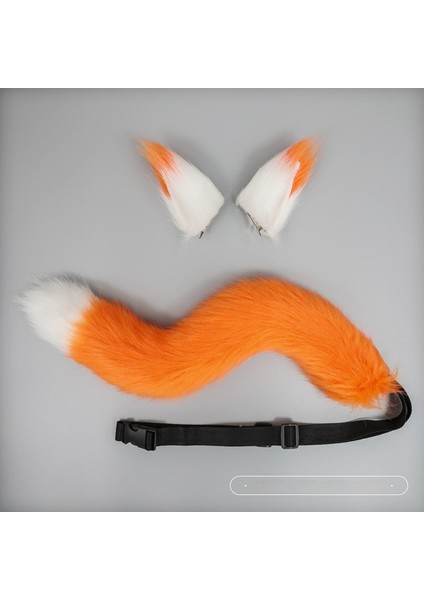 Esnek ve Ayarlanabilir Simüle Edilmiş Hayvan Kulakları ve Kuyruk Saç Aksesuarları Seti (Yurt Dışından)