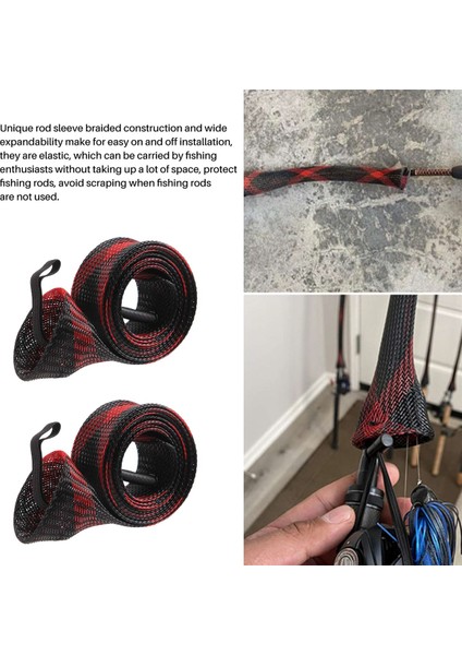 8 Adet Olta Kol Çorap, Olta Örtüsü Ölçeklenebilir Örgülü Örgü Çubuk Kol Balıkçılık Araçları Aksesuarları Kordon ile (Yurt Dışından) fırsatları