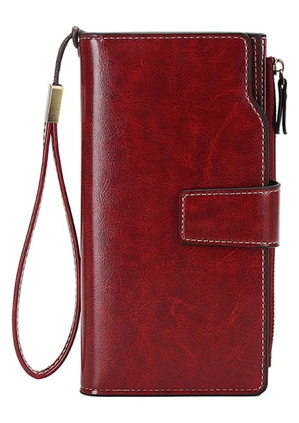 Rfıd Anti-Hırsızlık Fırçası Yağlı Cilt Vintage Bayan Cüzdan (Yurt Dışından)