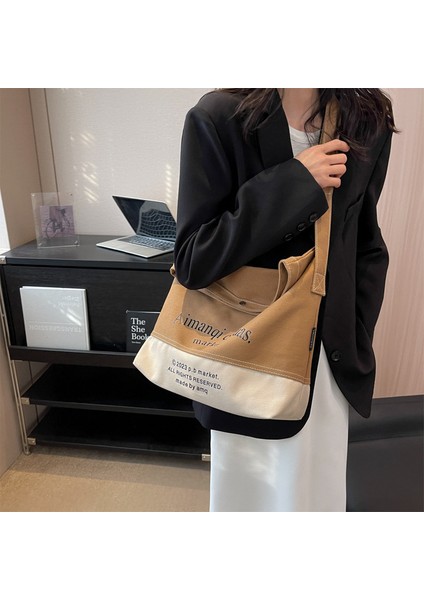 Tuval Çanta Kadın Omuz Çantası Crossbody Çanta Tott Çanta (Yurt Dışından) indirimleri