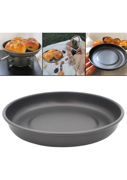 Alüminyum Alaşımlı Tabaklar, Yuvarlak, Sofra Takımı, Tatlı, Snack, Salata, Gri Siyah (Yurt Dışından)