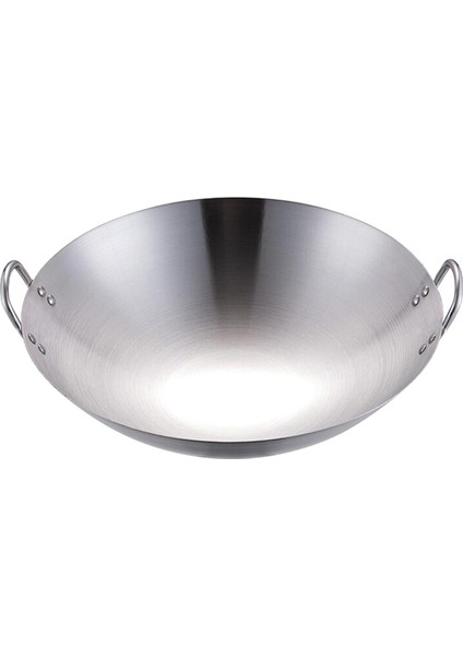 Çelik Yuvarlak Dip Wok Çift Tutar Çıkarılmış Yumurtalar Için Temizlenmesi Kolay Dayanıklı 26CM (Yurt Dışından) fırsatları
