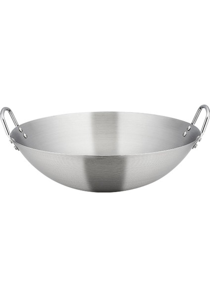 Çelik Yuvarlak Dip Wok Çift Tutar Çıkarılmış Yumurtalar Için Temizlenmesi Kolay Dayanıklı 26CM (Yurt Dışından) indirimleri