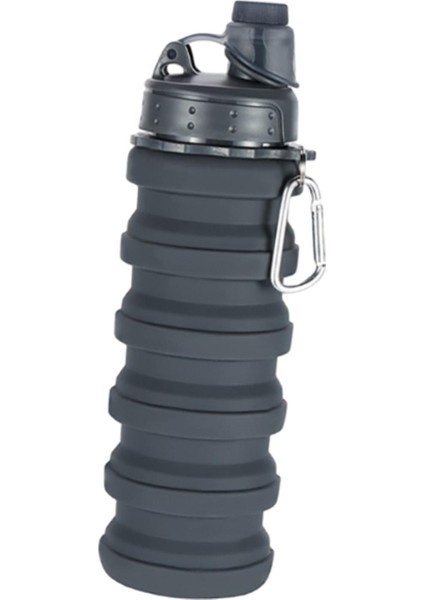 Dış Gri Için Katlanabilir Su Şişesi 500ML Içecek Şişesi 1 (Yurt Dışından)