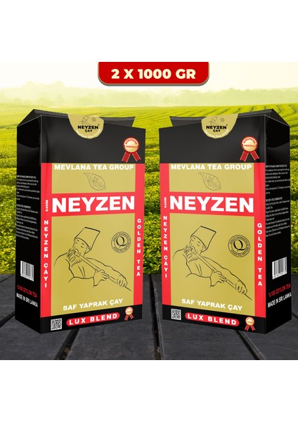 Neyzen Çay 2 x 1000 G - Saf Yaprak Çay Sri Lanka Efsanesi Mevlana Tea Group Siyah Dökme Çay