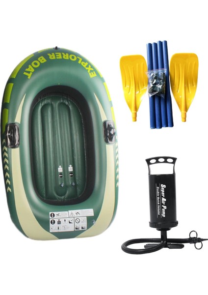 Açık Hava Rafting Seyahat Sahili Için Şişme Kayık Pvc Şişme Bot Bot 1 Kişi Kürek ile (Yurt Dışından)