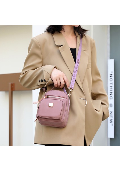 Yeni Omuz Çantası Kadın Açık Eğlence Crossbody Çantası Basit Taşınabilir Cep Telefonu Anahtar Para Cüzdanı (Yurt Dışından)