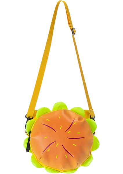 Cheeseburger Omuz Çantası Taşınabilir Gündelik Tote Plaj Hamburger Crossbody Çanta Sarı 20CMX20CMX7CM (Yurt Dışından) modelleri