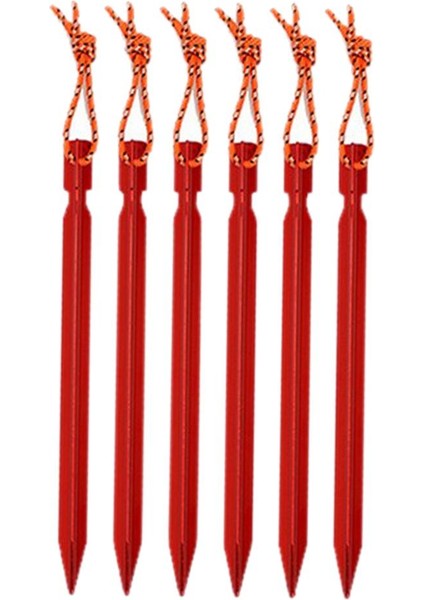 6 Paket Ağır Hizmet Tipi Alüminyum Çadır Kazı Y-Işın Çadır Çadır Çivi Kırmızı (Yurt Dışından) modelleri