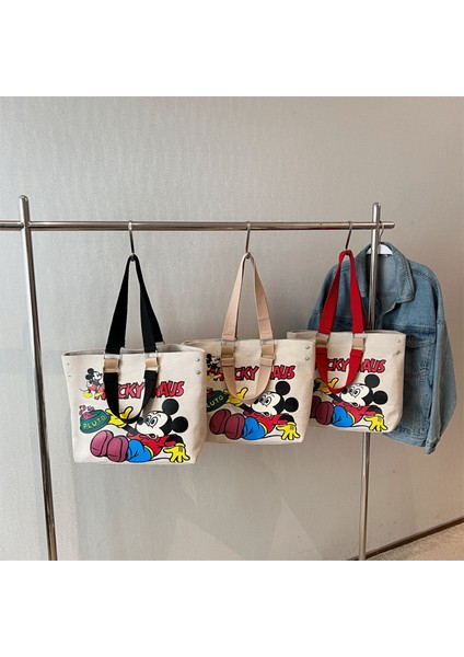Karikatür Tuval Çanta Kadın Mickey Toto Çanta Öğrenci Sınıf El Çantası Omuz Çantası (Yurt Dışından) fiyatları