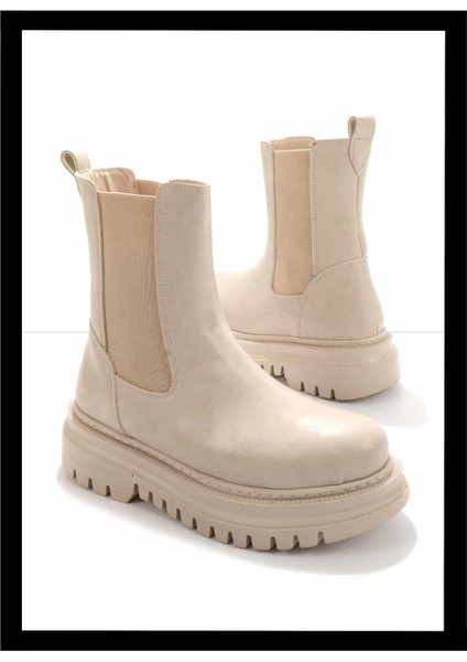 Bej Kadın Bot & Bootie K02129051509