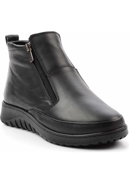 Siyah Hakiki Deri Kadın Bot & Bootie K02331190003 fırsatları