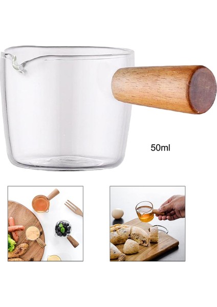Mini Yüksek Borosilikat Cam Süt Pot Çorbası Salata Tenceresi Sos Tavan Kenarlığı 50ML (Yurt Dışından) modelleri