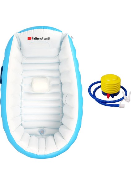 Şişme Yüzme Havuzu Taşınabilir Pvc Katlanabilir Yaş 1 2 3 Çocuklar Mavi (Yurt Dışından)