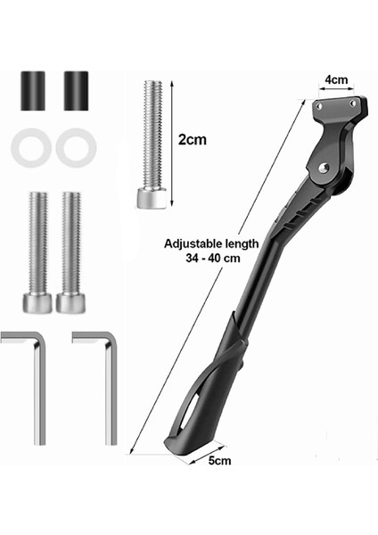 20 Inç 24 Inç 26 Inç Bisiklet Kickstand Elektrikli Bisiklet Kickstand Destek Standı Ayarlanabilir Yan Park Braketi Parçaları (Yurt Dışından)