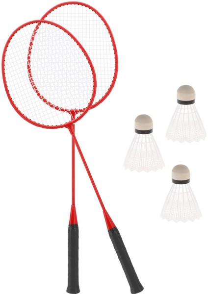 2x 3 Naylon Toplu Badminton I Badminton Kırmızı (Yurt Dışından)