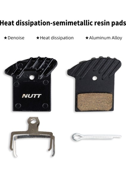 Nutt 1 Çift/2 Adet Disk Fren Pad Mtb Bisiklet Hidrolik Kaliper Isı Dağılımı Yarı Metal Reçine Soğutma ile Dağ Bisikleti Için (Yurt Dışından)