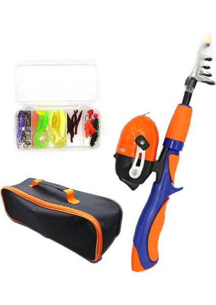 Çocuk Olta Erkek Kız Balıkçılık Açık Turuncu Için Lures ile Komple Set (Yurt Dışından)