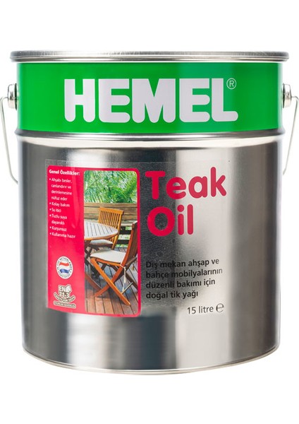 Hemel Teak Oil Yağ Teak Yağı 15 Lt