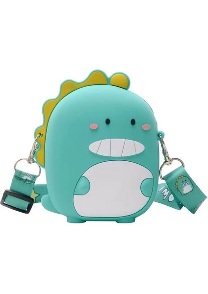 Karikatür Dinozor Crossbody Çanta Çocuk Silikon Telefon Kılıfı Omuz Çantaları Satchel Kızlar Güzel Çanta Hayvan Çanta Cüzdan (Yurt Dışından)