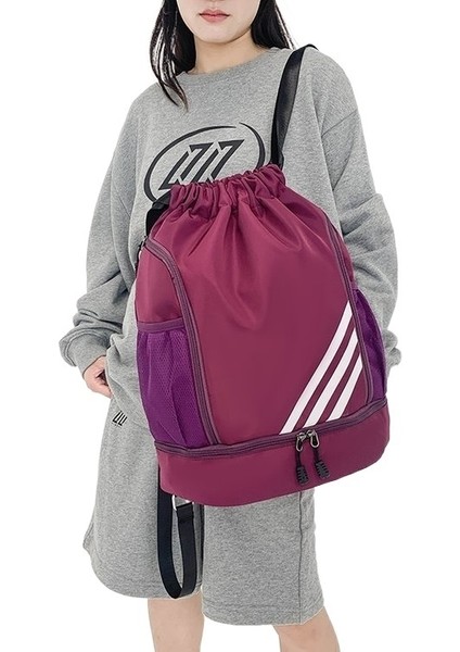 Oxford Kumaş Büzgülü Çanta Ipli Cep Sırt Çantası Büyük Kapasiteli Spor Futbol Çantası Basketbol Çantası Açık Hava Sporları Dağcılık Çantası (Yurt Dışından)