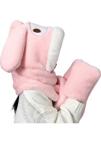 Sonbahar ve Kış Çocuk Peluş Şapka, Eldiven ve Atkı Üç Parçalı Set (Yurt Dışından)
