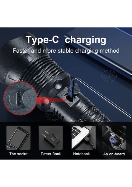 Yükk Güç Şrj Dililir XHP70 Ld L Fnri Xhp9 Işığı Güçlü Kik Flş Işığı U Kmp Fnri (Yurt Dışından) fırsatları