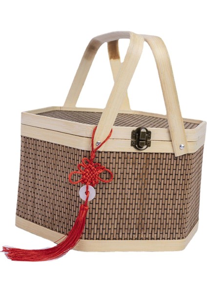 Kapaklı Dokuma Piknik Sepeti Tokalı Piknik Sepeti (Yurt Dışından)