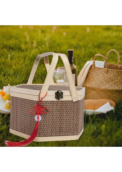 Kapaklı Dokuma Piknik Sepeti Tokalı Piknik Sepeti (Yurt Dışından) fırsatları