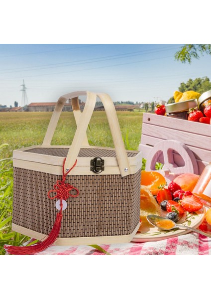 Kapaklı Dokuma Piknik Sepeti Tokalı Piknik Sepeti (Yurt Dışından) indirimleri