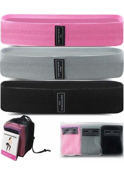 Bacaklar ve Popo Için Direnç Bantları, Kumaş Egzersiz Döngü Bantları Yoga, Pilates, Rehabilitasyon ve Ev Egzersizi, Ganimet Için Güç Bantları (Yurt Dışından)