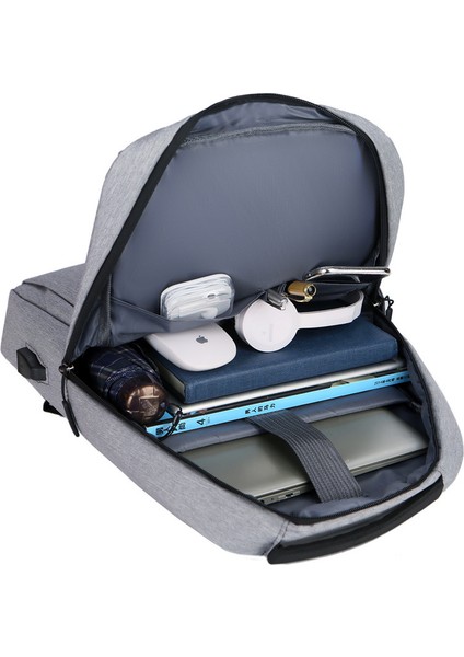 2023 Sırt Çantası Erkek Rahat USB Şarj Spor Sırt Çantası Iş Banliyö Bilgisayar Çantası Seyahat Okul Çantası Sırt Çantası (Yurt Dışından) fiyatları