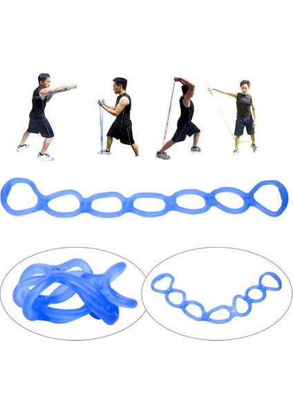 7 Delik Elastik Silikon Fitness Pilates Egzersiz Yoga Direnç Bandı Halat (Yurt Dışından)