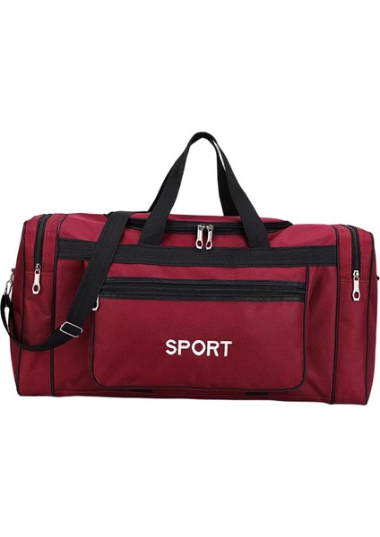 Kadınlar ve Erkekler Için Taşınabilir Spor Çantası Ayarlanabilir Askı Eğitim Balıkçılık Spor Salonu Kırmızı (Yurt Dışından)
