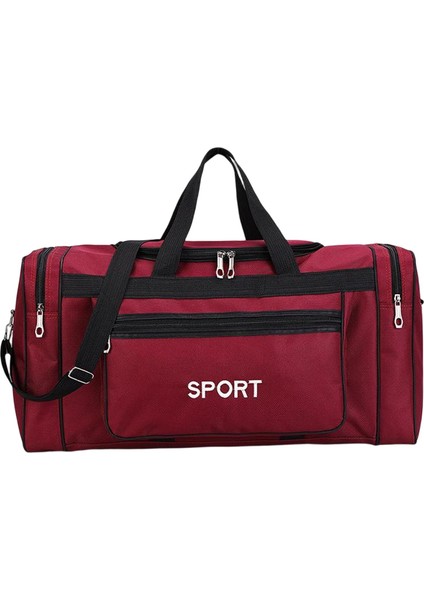 Kadınlar ve Erkekler Için Taşınabilir Spor Çantası Ayarlanabilir Askı Eğitim Balıkçılık Spor Salonu Kırmızı (Yurt Dışından)