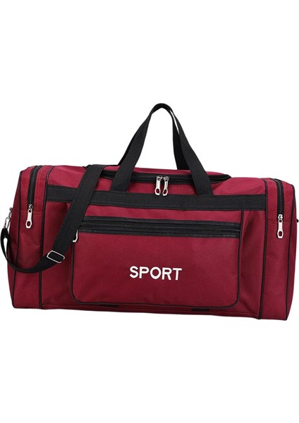 Kadınlar ve Erkekler Için Taşınabilir Spor Çantası Ayarlanabilir Askı Eğitim Balıkçılık Spor Salonu Kırmızı (Yurt Dışından)