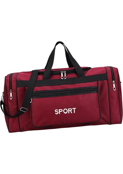 Kadınlar ve Erkekler Için Taşınabilir Spor Çantası Ayarlanabilir Askı Eğitim Balıkçılık Spor Salonu Kırmızı (Yurt Dışından)