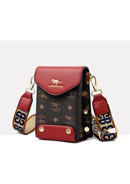 Retro Baskı Kare Omuz Çapraz Omuz Çanta (Yurt Dışından)