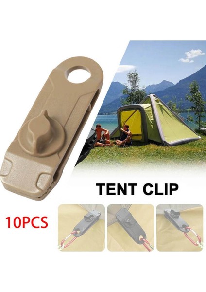 10X Kamp Çadır Kelepçeleri Muşamba Klipsleri Kanopi Için Ağır Hizmet Kilidi Kavraması Haki (Yurt Dışından) indirimleri