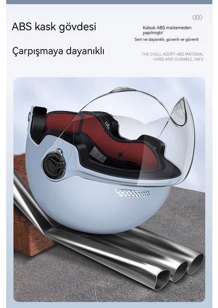 Elektrikli Araç Kask Sürme Yarı Kask Uni (Yurt Dışından)