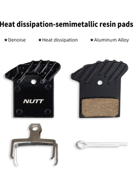 Nutt 2 Çift/4 Adet Disk Fren Balatası Mtb Bisiklet Hidrolik Kaliper Isı Dağılımı Yarı Metal Reçine Soğutma ile Dağ Bisikleti Için (Yurt Dışından)