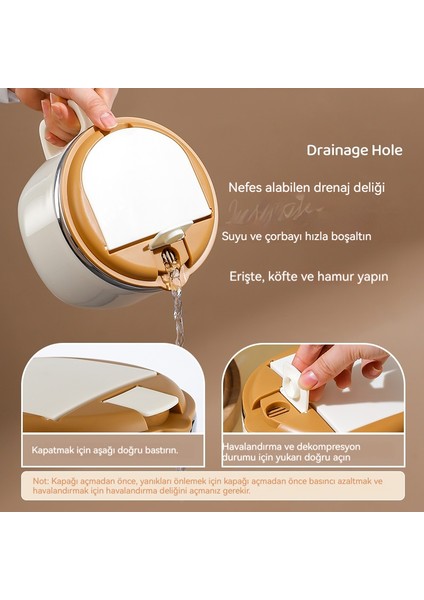 Çift Katmanlı 1300ML Anlık Erişte Yanıkları Önlemek Için Isı Yalıtımlı Beslenme Çantası (Yurt Dışından) fiyatları