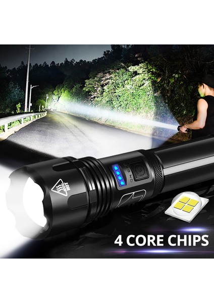 Şrj Dililir Ld L Fnri U Işığı XHP50 N Güçlü Kik L Fnri 18650 Prlk U Gçırmz Ykınlşırm L Lmı (Yurt Dışından) fiyatları