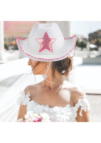 Kadınlar Giydirme Partileri Için Taçlı Geniş Kenarlı Şı ile I Cowgirl Şı (Yurt Dışından)