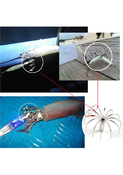 10 Jig Kancaları Balıkçılık Mürekkepbalığı Kollu Jig Cazibesi 4.0 cm (Yurt Dışından)