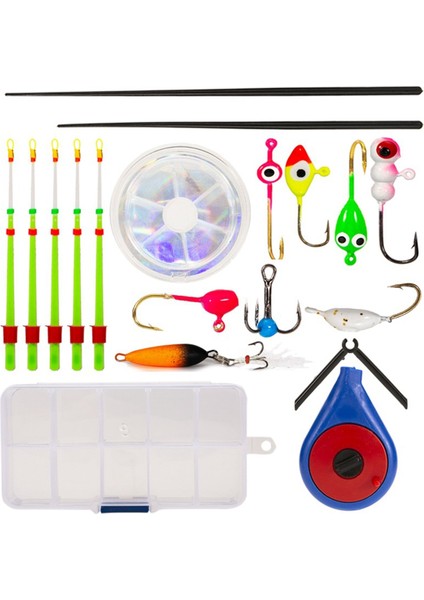 Buz Olta ile Olta Iğnesi Yüksek Karbon Çelik Balıkçılık Kanca Balıkçılık Kiti Hatları Mini Balıkçılık Kış Buz Balıkçılık Kanca (Yurt Dışından)