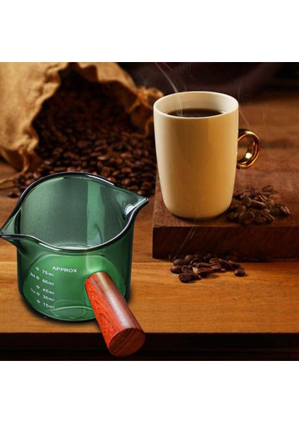 Çift Ağıı Mini Ölçü Kabı Ahşap I Espresso Aksesuarları, 5.5X6CM (Yurt Dışından)