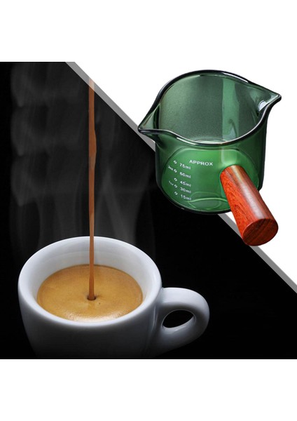 Çift Ağıı Mini Ölçü Kabı Ahşap I Espresso Aksesuarları, 5.5X6CM (Yurt Dışından)