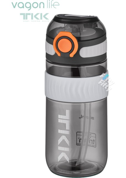 Tkk 550 ml Pipetli Bpa Içermeyen Taşıma Kulplu Tritan Su Matarası FFTKK1016-550MLPIPETLI
